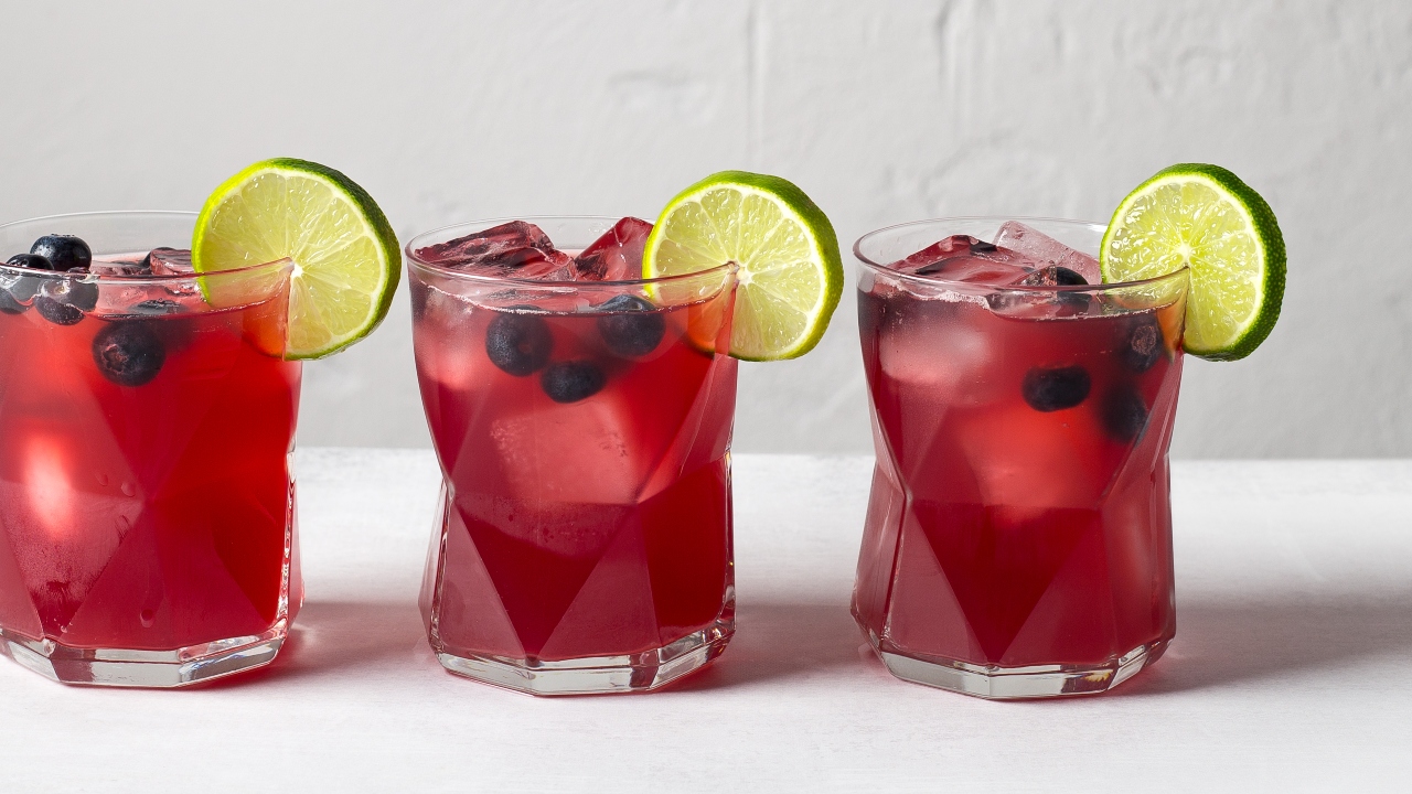 Cocktail bière aux bleuets