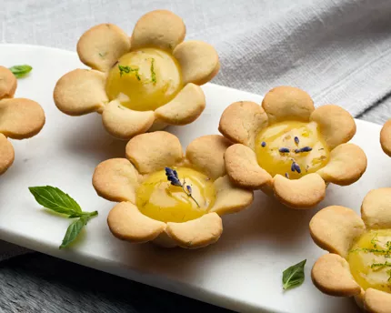Tartelettes lime et lavande
