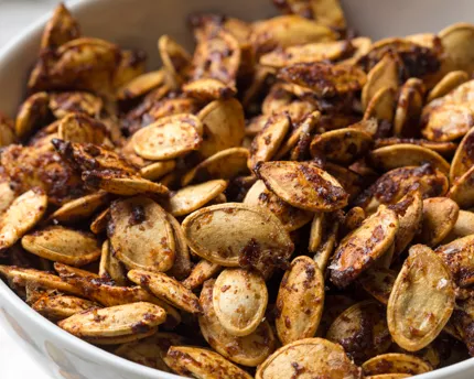 Graines de citrouille rôties sucrées et épicées