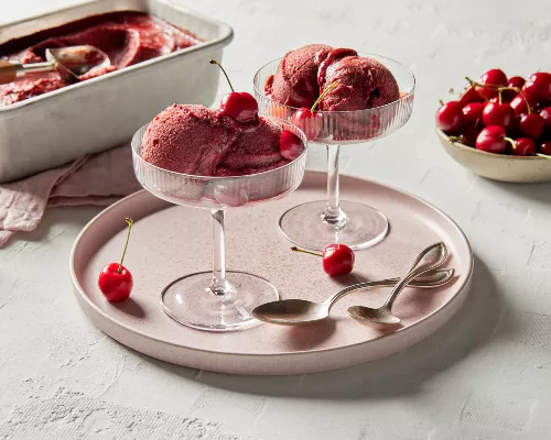 Sorbet aux cerises à 4 ingrédients