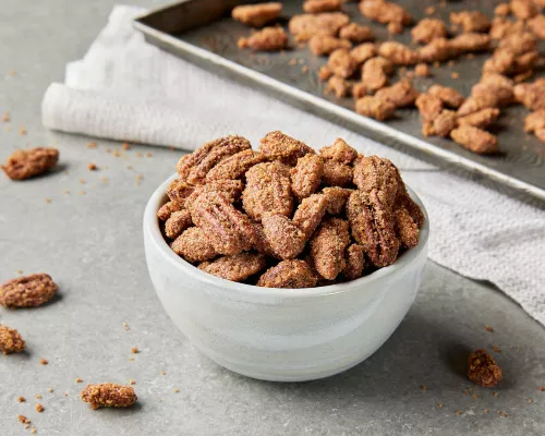 Noix sucrées et épicées faciles à la friteuse à air chaud (3 utilisations)