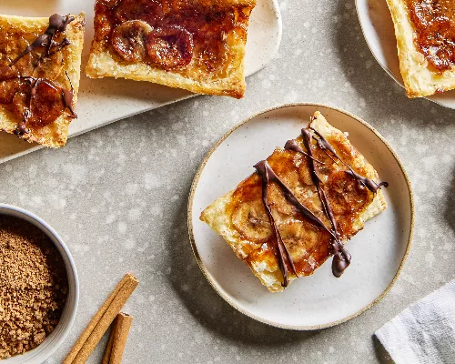 Tartelettes renversées aux bananes caramélisées (friteuse à air chaud)