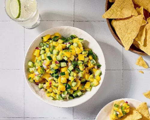 Salsa mangue et concombre