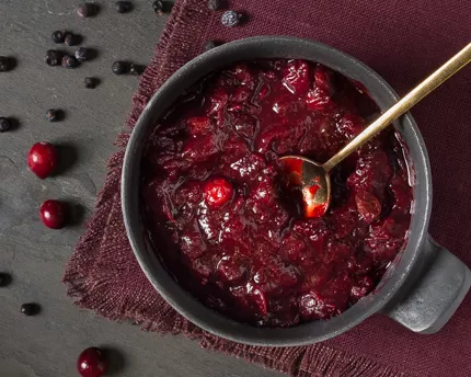 Sauce aux canneberges, Marsala et épices