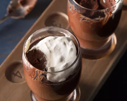 Pots de crème à la stout et au chocolat noir